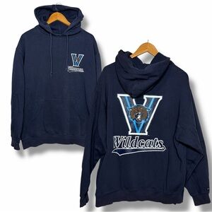 Vintage Jansport Villanova Wildcats Hoodie Navy Blue Size Large